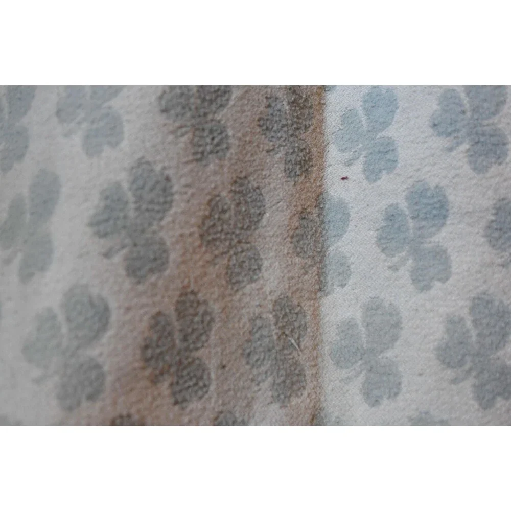 Antique Wool Camp Blanket: Double-Sided Shamrock Jacquard Weave Eleanor Stokes